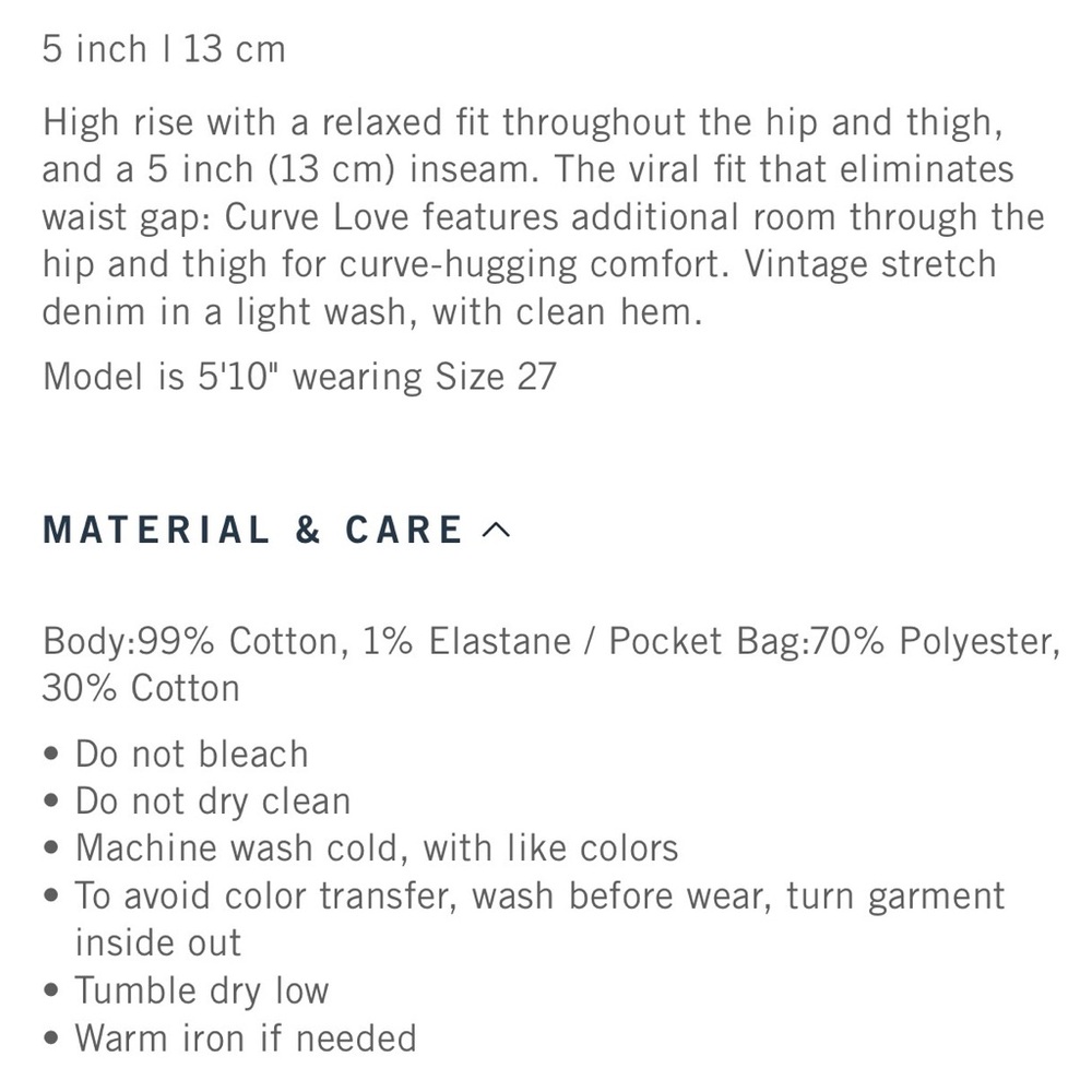 ABERCROMBIE CURVE LOVE HIGH RISE DAD SHORT - Picture 5 of 10